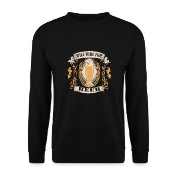 electrician - Unisex Sweatshirt - black - Front - Alina (178cm) & Michal (187cm)