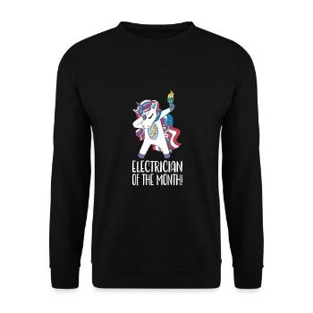 electrician - Unisex Sweatshirt - black - Front - Alina (178cm) & Michal (187cm)