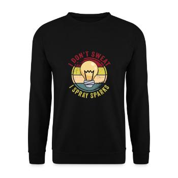 Electrician - Unisex Sweatshirt - black - Front - Alina (178cm) & Michal (187cm)