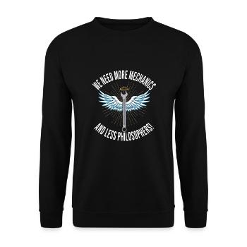 Mécanicien automobile - Sweat-shirt Unisexe - noir - Devant - Alina (178cm) & Michal (187cm)