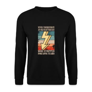 Electrician - Unisex Sweatshirt - black - Front - Alina (178cm) & Michal (187cm)