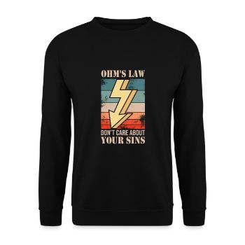 Electrician - Unisex Sweatshirt - black - Front - Alina (178cm) & Michal (187cm)