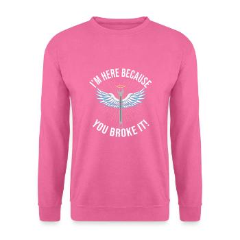 Mécanicien automobile - Sweat-shirt Unisexe - rose - Devant