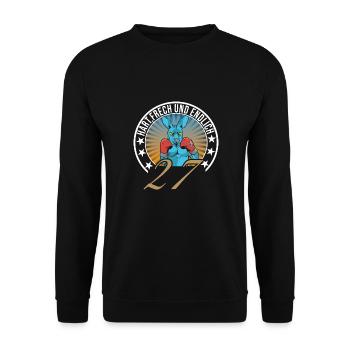 27. Geburtstag - Unisex Pullover - Schwarz - Vorne - Alina (178cm) & Michal (187cm)