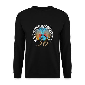 36. Geburtstag - Unisex Pullover - Schwarz - Vorne - Alina (178cm) & Michal (187cm)