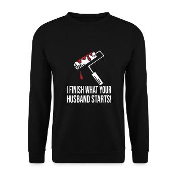 Maler - Unisex Pullover - Schwarz - Vorne - Alina (178cm) & Michal (187cm)