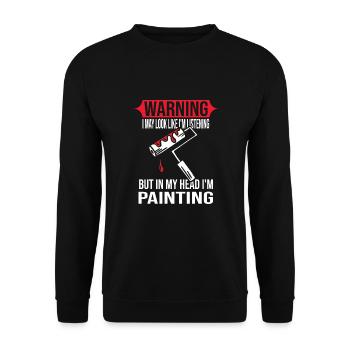Maler - Unisex Pullover - Schwarz - Vorne - Alina (178cm) & Michal (187cm)