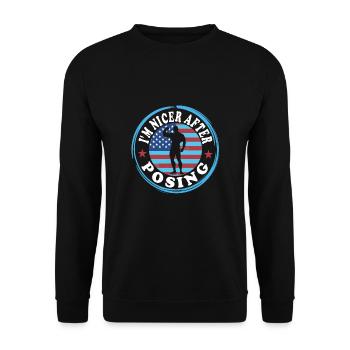 Culturisme - Sweat-shirt Unisexe - noir - Devant - Alina (178cm) & Michal (187cm)