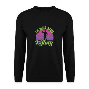 Culturisme - Sweat-shirt Unisexe - noir - Devant - Alina (178cm) & Michal (187cm)