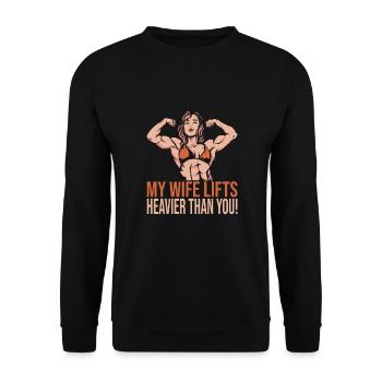 Culturisme - Sweat-shirt Unisexe - noir - Devant - Alina (178cm) & Michal (187cm)