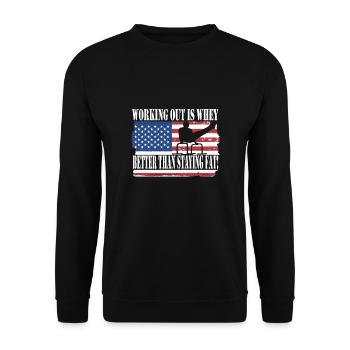 Circuit training - Unisex Sweatshirt - black - Front - Alina (178cm) & Michal (187cm)