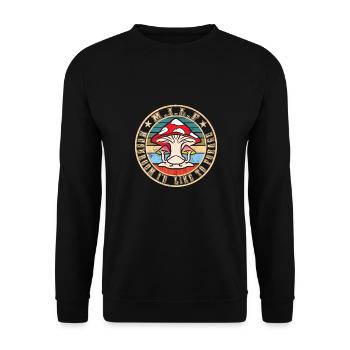 Mushroom picking - Unisex Sweatshirt - black - Front - Alina (178cm) & Michal (187cm)