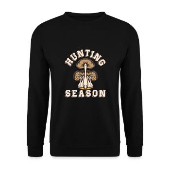 Mushroom picking - Unisex Sweatshirt - black - Front - Alina (178cm) & Michal (187cm)