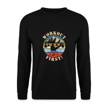 Circuit training - Unisex Sweatshirt - black - Front - Alina (178cm) & Michal (187cm)