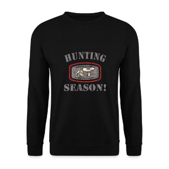 Mushroom picking - Unisex Sweatshirt - black - Front - Alina (178cm) & Michal (187cm)
