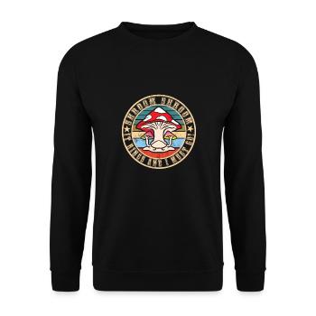 Mushroom picking - Unisex Sweatshirt - black - Front - Alina (178cm) & Michal (187cm)