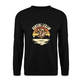 Mushroom picking - Unisex Sweatshirt - black - Front - Alina (178cm) & Michal (187cm)
