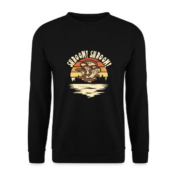 Mushroom picking - Unisex Sweatshirt - black - Front - Alina (178cm) & Michal (187cm)