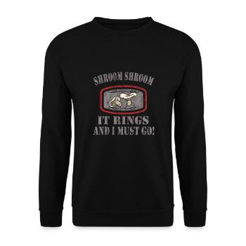 Mushroom picking - Unisex Sweatshirt - black - Front - Alina (178cm) & Michal (187cm)