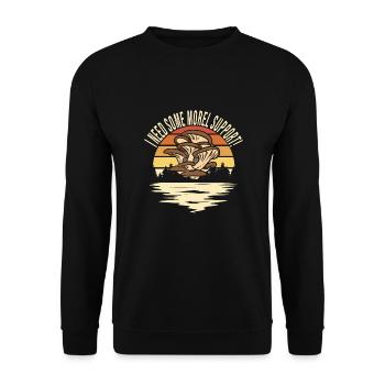 Cueillette de champignons - Sweat-shirt Unisexe - noir - Devant - Alina (178cm) & Michal (187cm)