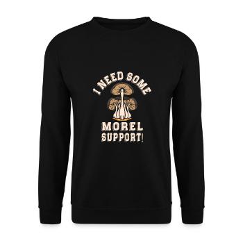 Mushroom picking - Unisex Sweatshirt - black - Front - Alina (178cm) & Michal (187cm)