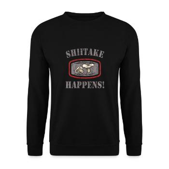 Mushroom picking - Unisex Sweatshirt - black - Front - Alina (178cm) & Michal (187cm)