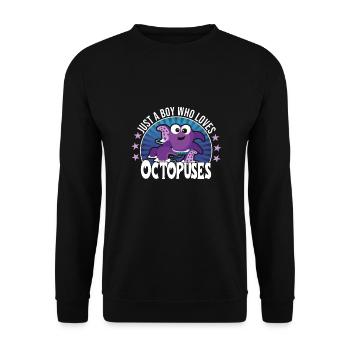 Octopus - Unisex Sweatshirt - black - Front - Alina (178cm) & Michal (187cm)