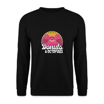 Octopus - Unisex Sweatshirt - black - Front - Alina (178cm) & Michal (187cm)