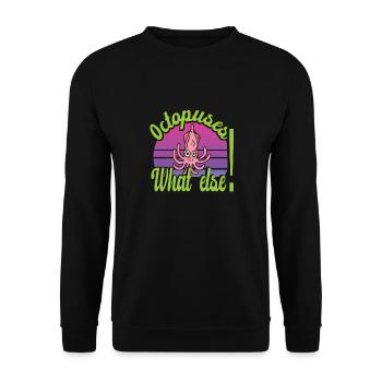 Octopus - Unisex Sweatshirt - black - Front - Alina (178cm) & Michal (187cm)