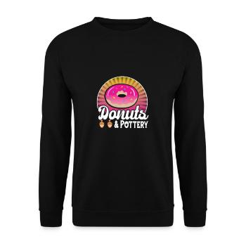 Make pottery - Unisex Sweatshirt - black - Front - Alina (178cm) & Michal (187cm)