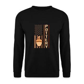 Make pottery - Unisex Sweatshirt - black - Front - Alina (178cm) & Michal (187cm)