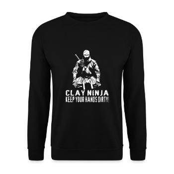 Make pottery - Unisex Sweatshirt - black - Front - Alina (178cm) & Michal (187cm)