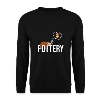 Make pottery - Unisex Sweatshirt - black - Front - Alina (178cm) & Michal (187cm)