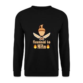 Make pottery - Unisex Sweatshirt - black - Front - Alina (178cm) & Michal (187cm)