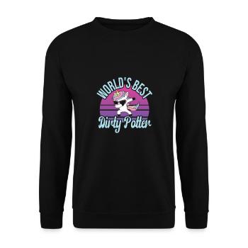 Make pottery - Unisex Sweatshirt - black - Front - Alina (178cm) & Michal (187cm)
