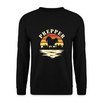 Prepper - Unisex Pullover - Schwarz - Vorne - Alina (178cm) & Michal (187cm)
