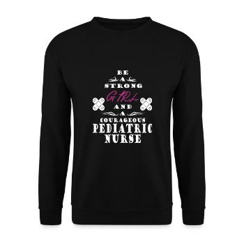 Children's nurse - Unisex Sweatshirt - black - Front - Alina (178cm) & Michal (187cm)