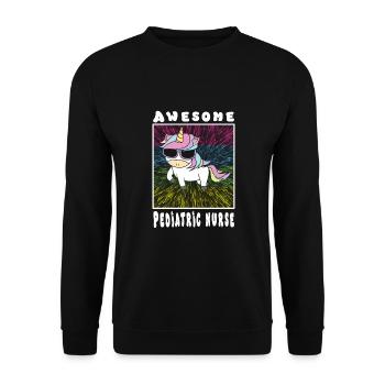 Children's nurse - Unisex Sweatshirt - black - Front - Alina (178cm) & Michal (187cm)