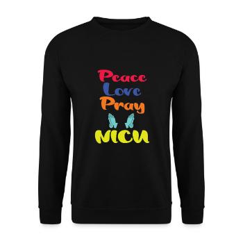 Infirmière pour enfants - Sweat-shirt Unisexe - noir - Devant - Alina (178cm) & Michal (187cm)