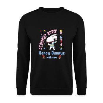Infirmière pour enfants - Sweat-shirt Unisexe - noir - Devant - Alina (178cm) & Michal (187cm)