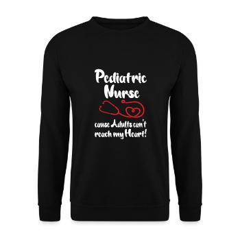 Children's nurse - Unisex Sweatshirt - black - Front - Alina (178cm) & Michal (187cm)