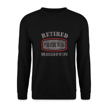 Infirmière pour enfants - Sweat-shirt Unisexe - noir - Devant - Alina (178cm) & Michal (187cm)
