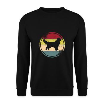 Golden Retriever - Unisex Pullover - Schwarz - Vorne - Alina (178cm) & Michal (187cm)