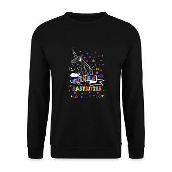 Babysitter - Unisex Sweatshirt - black - Front - Alina (178cm) & Michal (187cm)