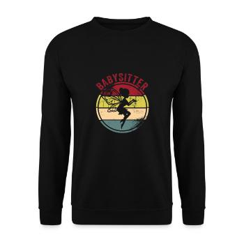 Babysitter - Unisex Sweatshirt - black - Front - Alina (178cm) & Michal (187cm)