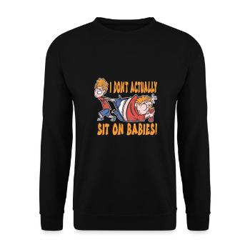 Babysitter - Unisex Sweatshirt - black - Front - Alina (178cm) & Michal (187cm)