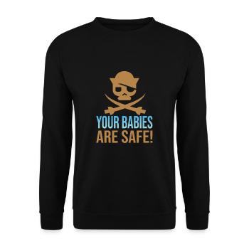 Babysitter - Unisex Sweatshirt - black - Front - Alina (178cm) & Michal (187cm)