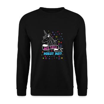Babysitter - Unisex Sweatshirt - black - Front - Alina (178cm) & Michal (187cm)