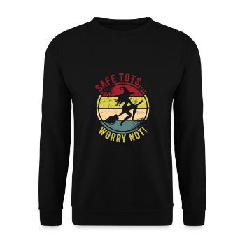 Babysitter - Unisex Pullover - Schwarz - Vorne - Alina (178cm) & Michal (187cm)