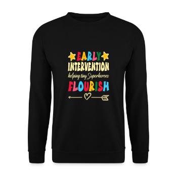 École maternelle - Sweat-shirt Unisexe - noir - Devant - Alina (178cm) & Michal (187cm)